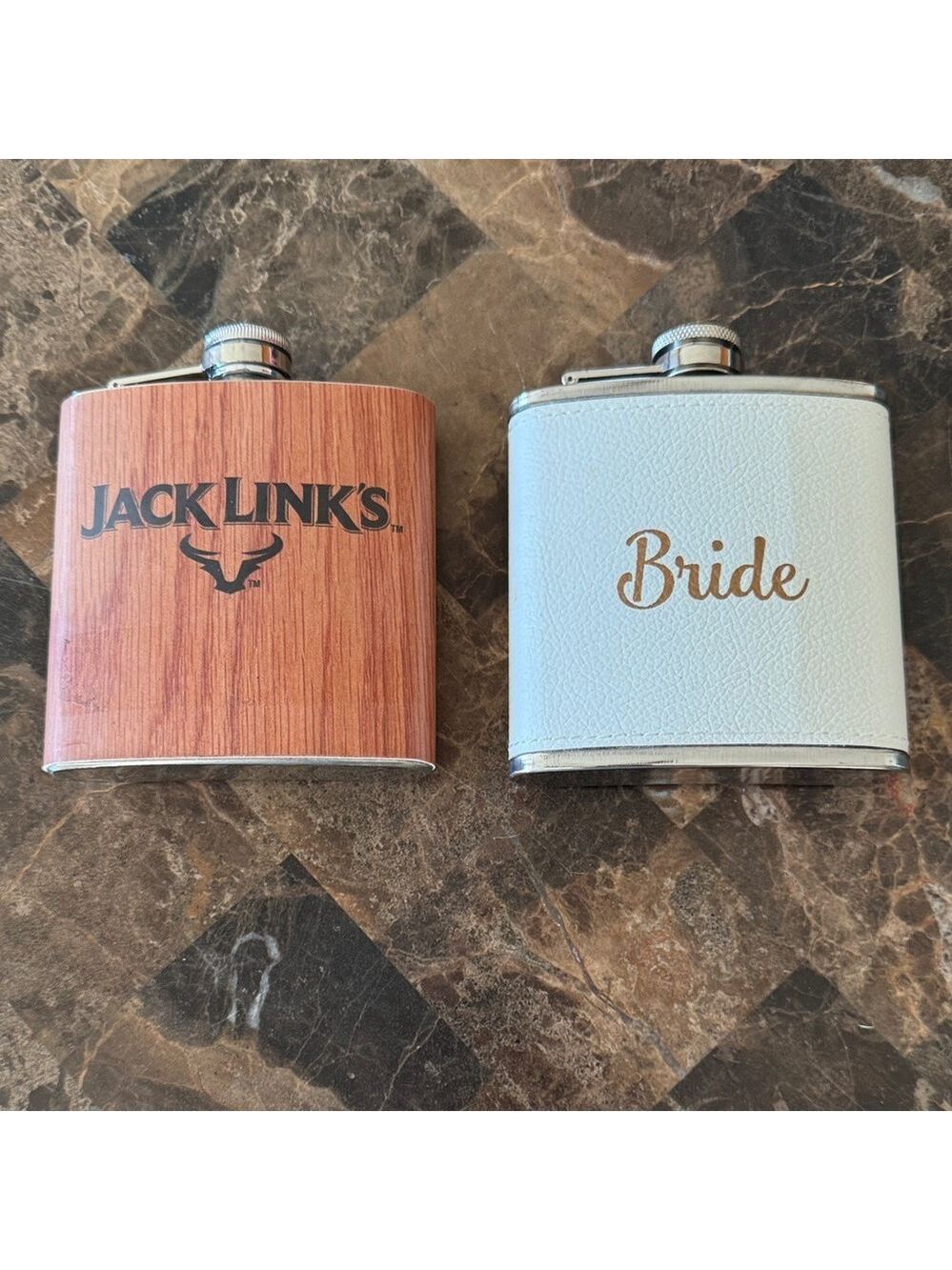 Jack Link's and Bride Flasks Set